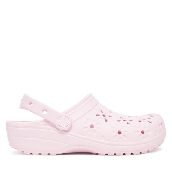 Klapki Crocs. Czerwone klapki damskie Crocs, bez wzorów, bez obcasa. Za 159.99 zł.
