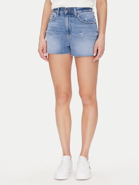 Tommy Jeans Szorty jeansowe Hot Pant Bi8036 DW0DW20575 Niebieski Regular Fit. Niebieskie szorty damskie Tommy Jeans, bez wzorów, z bawełny. Za 209.99 zł.