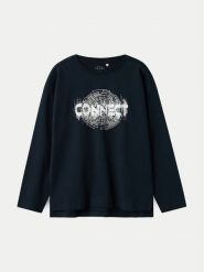 NAME IT Bluzka 13231403 Granatowy Box Fit. Niebieskie t-shirty dla chłopców Name it, bez wzorów, z bawełny, bez ramiączek. Za 39.99 zł.