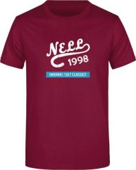T-shirt męski Nell Alban Wine Red 2XL. Czerwone t-shirty męskie ENELL, na jesień, m, bez wzorów, z bawełny, eleganckie, bez kołnierzyka. Za 119.99 zł.