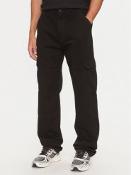 Guess Chinosy M4YB40 WGCV1 Czarny Regular Fit. Czarne eleganckie spodnie męskie Guess, m, z aplikacjami, z bawełny. Za 359.99 zł.
