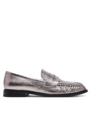Badura Lordsy LILAC-SLT152SK Srebrny. Szare mokasyny damskie Badura, ze skóry. Za 349.99 zł.