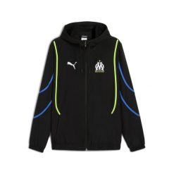 Kurtka dresowa Faster OM 2024/25. Czarne kurtki męskie Puma, m, bez wzorów, z dresówki, bez kaptura. Za 277.85 zł.