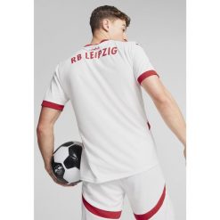 Męska koszulka domowa RB Leipzig 24/25 PUMA White For All Time Red. Białe koszulki sportowe męskie Puma, m, bez wzorów, bez kołnierzyka, bez ramiączek, do piłki nożnej. W wyprzedaży za 179.00 zł.