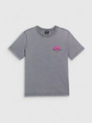 4F T-shirt relaxed z nadrukiem damski - szary XXL. Szare koszulki sportowe damskie 4f, s, bez wzorów, z bawełny, bez kołnierzyka, bez ramiączek, trekkingowe. Za 79.99 zł.