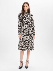 More & More Damska sukienka midi Kobiety Sztuczne włókno beżowy|czarny wzorzysty, 46. Brązowe sukienki damskie More & More, bez wzorów, z włókna, bez kołnierzyka, bez ramiączek, midi. Za 599.95 zł.