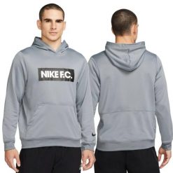 Bluza sportowa męska Nike FC Libero Dri-Fit treningowa kangurka z kapturem. Szare bluzy męskie Nike, l, bez wzorów, z dresówki, z kapturem. Za 165.00 zł.