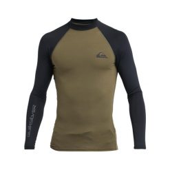 Koszulka surfingowa z długim rękawem UPF 50 dla Mężczyzn EVERYDAY Zielony. Zielone bluzki z długim rękawem męskie Quiksilver, m, bez wzorów, z elastanu, bez kołnierzyka. Za 149.99 zł.