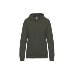 Bluza damska z kapturem Kariban. Brązowe bluzy damskie KARIBAN, l, bez wzorów, z bawełny, z kapturem. Za 181.00 zł.