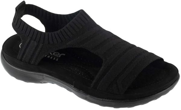 Rieker Sandals 64850-00 Czarne 39. Czarne sandały damskie Rieker, bez wzorów, bez obcasa, bez zapięcia. Za 212.02 zł.