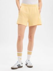 Adidas Originals szorty dresowe Kobiety Bawełna żółty, XS. Żółte szorty sportowe damskie adidas Originals, na lato, xs, bez wzorów, z bawełny, sportowe. Za 149.95 zł.