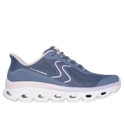 Trenerzy damscy Skechers Glide-Step Sole. Niebieskie obuwie sportowe damskie Skechers, bez wzorów. W wyprzedaży za 344.50 zł.
