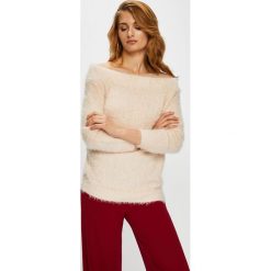Answear - Sweter. Czerwone swetry damskie ANSWEAR, l, bez wzorów, z dzianiny, bez kołnierzyka, bez ramiączek, krótkie, bez kaptura. W wyprzedaży za 69.90 zł.