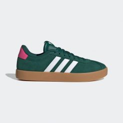 Buty damskie ADIDAS VL Court 3.0. Zielone obuwie sportowe damskie Adidas, bez wzorów, z gumy, trekkingowe. Za 289.99 zł.