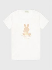 United Colors Of Benetton T-Shirt 3I9WA1003 Biały Regular Fit. Białe t-shirty i topy dla dziewczynek United Colors Of Benetton, bez wzorów, z bawełny, bez ramiączek. Za 39.99 zł.