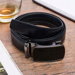 Pasek męski skórzany automat 3,5 szeroki duża metalowa klamra Alessandro AP19 : Kolory - granatowy, Rozmiar pasków - r.115-130 cm. Niebieskie paski damskie Alessandro Paoli, bez wzorów, z materiału. Za 99.99 zł.