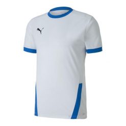 Męska Koszulka TeamGoal 23. Białe koszulki sportowe męskie Puma, m, bez wzorów, bez kołnierzyka, bez ramiączek, trekkingowe. Za 120.99 zł.