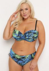 Czarny Dwuczęściowy Komplet Bikini Biustonosz z Usztywnieniem Majtki Typu Figi Roseria. Czarne bikini damskie Born2be, na lato, bez wzorów. Za 79.99 zł.