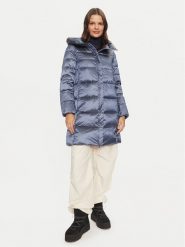 Geox Kurtka puchowa Adrya W4626G T3154 F4624 Niebieski Regular Fit. Niebieskie kurtki damskie Geox, bez wzorów, z puchu, bez kaptura. Za 989.99 zł.