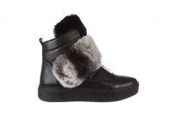 Śniegowce Bayla-161 017 2021 Black 161234, Czarny, Skóra naturalna - 38. Czarne śniegowce i trapery damskie Bayla, z futra. W wyprzedaży za 269.10 zł.