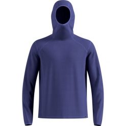 Bluza z kapturem Odlo Mid layer hoody CUBIC. Niebieskie bluzy męskie Odlo, l, bez wzorów, z materiału, z kapturem. Za 319.99 zł.