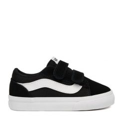 Tenisówki Vans. Czarne trampki i tenisówki chłopięce Vans, bez wzorów, bez zapięcia. Za 139.99 zł.