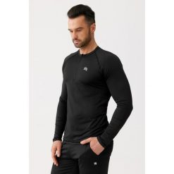 Koszulka do biegania męska Rough Radical Player szybkoschnąca z długim rękawem. Czarne koszulki sportowe męskie ROUGH RADICAL, l, bez wzorów, bez kołnierzyka, bez ramiączek, do biegania. Za 97.44 zł.