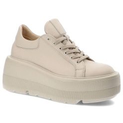 Beżowe Sneakersy Armodo Buty Na Platformie. Brązowe półbuty damskie Armodo, bez wzorów, eleganckie, bez obcasa, na platformie, bez zapięcia. Za 299.00 zł.