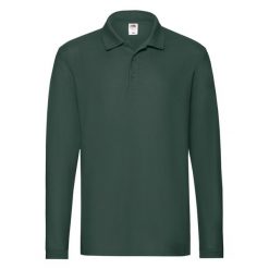 Męska Koszulka Polo Premium Z Długim Rękawem. Czerwone bluzki z długim rękawem męskie Fruit of the Loom, m, bez wzorów, bez ramiączek. Za 86.99 zł.