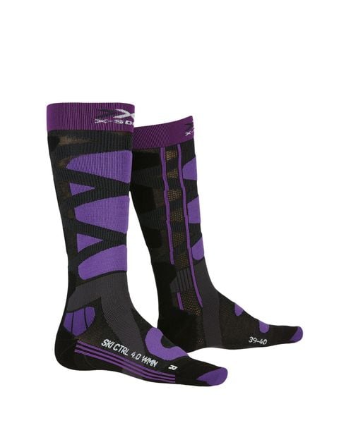 Skarpety X-SOCKS SKI CONTROL WMN 4.0. Czarne skarpety damskie X-Socks, bez wzorów, z materiału. Za 126.50 zł.
