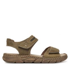 Sandały Josef Seibel. Brązowe sandały damskie Josef Seibel, bez wzorów, bez obcasa, na płaskiej podeszwie, bez zapięcia. Za 309.99 zł.