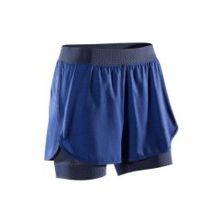 Spodenki fitness kardio 900. Niebieskie szorty damskie DOMYOS. W wyprzedaży za 44.99 zł.