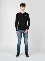 Guess Longsleeve | X2BI16KAKB1 | Mężczyzna | Czarny. Czarne bluzki z długim rękawem męskie Guess, m, z aplikacjami, z bawełny, eleganckie, bez kołnierzyka. W wyprzedaży za 119.00 zł.