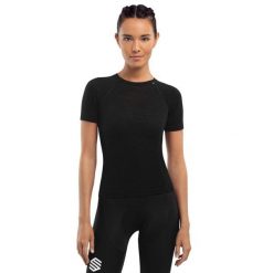 Podkoszulka z wełny merino kolarska damska SIROKO SRX Premium Skin. Czarne bielizna termoaktywna damska SIROKO, l, bez wzorów, z materiału, bez ramiączek. Za 169.00 zł.