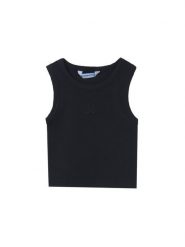 Mayoral Top 6032 Czarny Slim Fit. Czarne t-shirty i topy dla dziewczynek Mayoral, bez wzorów, z bawełny, bez ramiączek. Za 39.99 zł.