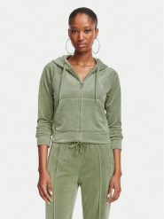 Juicy Couture Bluza Madison JCWA122001 Zielony ciemny Slim Fit. Zielone bluzy damskie Juicy Couture, s, bez wzorów, z syntetyku, bez kaptura. Za 346.99 zł.