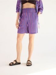 Muślinowe bermudy - wielobarwny. Szorty damskie Reserved, l, bez wzorów, z bawełny. Za 99.99 zł.