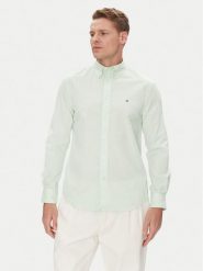 Tommy Hilfiger Koszula MW0MW37550 Zielony Regular Fit. Zielone koszule męskie Tommy Hilfiger, m, bez wzorów, z bawełny, bez kołnierzyka, bez ramiączek. Za 349.99 zł.