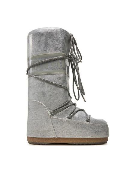 Moon Boot Śniegowce Icon Glitter 80D1402850 Srebrny. Szare śniegowce i trapery męskie Moon Boot, ze skóry, bez zapięcia. Za 1,299.00 zł.