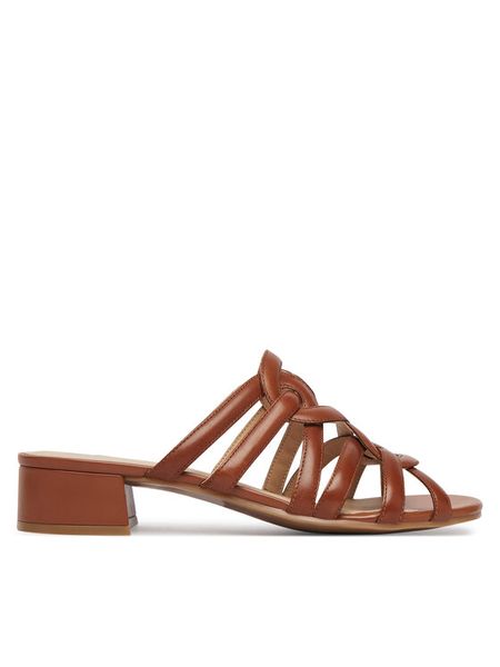 Caprice Klapki 9-27205-46 Brązowy. Brązowe klapki damskie Caprice, bez wzorów, ze skóry, bez obcasa. Za 206.99 zł.