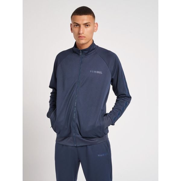 Bluza do piłki ręcznej męska Hummel Poly Zip. Niebieskie bluzy męskie Hummel, m, bez wzorów, bez kaptura, do piłki ręcznej. Za 220.00 zł.