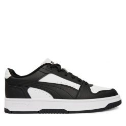 Sneakersy Puma. Czarne trampki i tenisówki chłopięce Puma, bez wzorów, bez zapięcia. Za 229.99 zł.