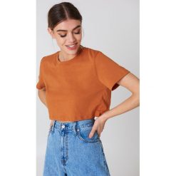 NA-KD Basic Krótki T-shirt oversize - Orange,Copper. Pomarańczowe t-shirty damskie NA-KD Basic. Za 40.95 zł.