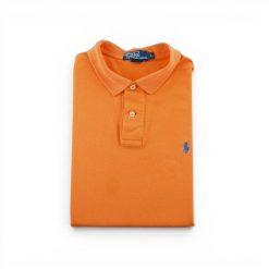 Second life - Polo Ralph Lauren koszulka męska z krótkim rękawem - Stan dobry. Brązowe koszulki polo męskie Ralph Lauren, l, bez wzorów, z jeansu, eleganckie, bez ramiączek. Za 106.46 zł.