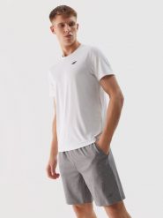4F Spodenki treningowe szybkoschnące męskie - szare 3XL. Szare krótkie spodenki sportowe męskie 4f, l, bez wzorów, z dzianiny, na fitness i siłownię. W wyprzedaży za 49.99 zł.
