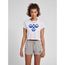 Damski crop top Hummel IC Texas. Białe koszulki sportowe damskie Hummel, l, bez wzorów, sportowe, bez kołnierzyka. Za 107.00 zł.