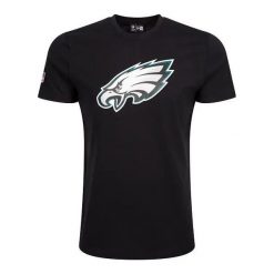 Koszulka Eagles NFL. Czarne koszulki sportowe męskie New Era, xs, bez wzorów, z materiału, bez kołnierzyka, bez ramiączek, do piłki nożnej. Za 126.50 zł.