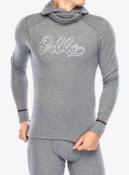 Bluza termoaktywna męska Odlo Active Warm Originals BL Top Facemask LS. Szare bielizna termoaktywna męska Odlo, m, z materiału. Za 258.49 zł.