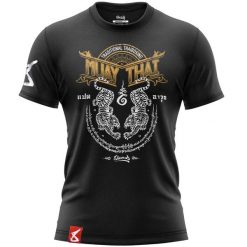 Koszulka 8 Weapons Sak Yant Tigers. Czarne koszulki sportowe damskie 8 WEAPONS, m, bez wzorów, z bawełny, sportowe, bez kołnierzyka. Za 175.50 zł.