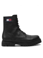 Tommy Jeans Trapery EM0EM01471 Czarny. Czarne śniegowce i trapery męskie Tommy Jeans, z jeansu, bez zapięcia. Za 609.29 zł.